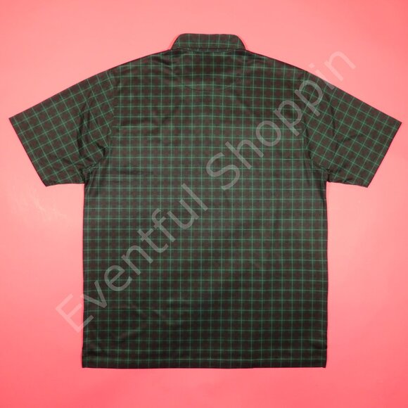 Donald Ross Tartan Collection Polo Shirt Mens L Green Black Pinehurst Golf Plaid - Picture 3 of 6